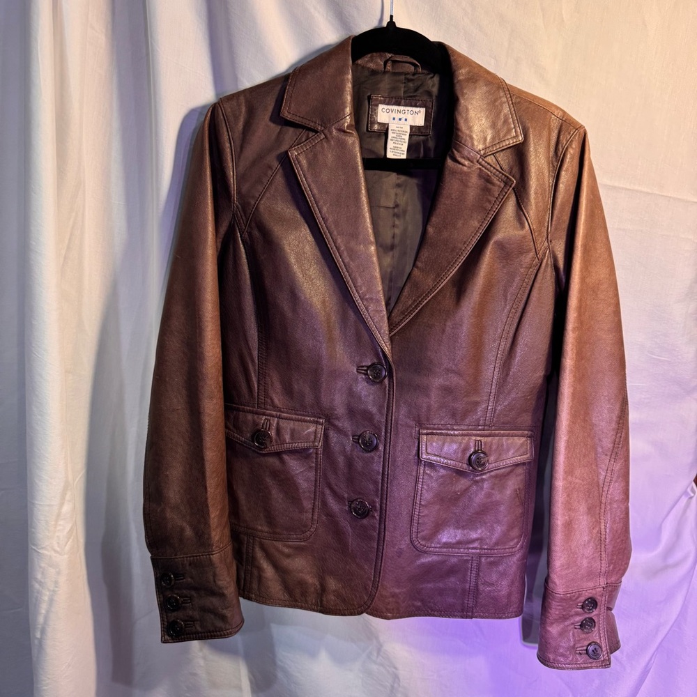 Covington Brown Leather Jacket